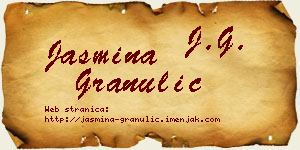 Jasmina Granulić vizit kartica